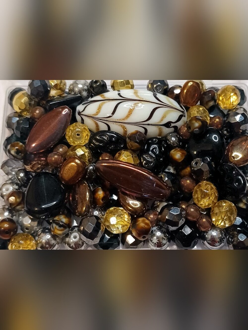 Czech glass loose beads 150pcs jewelry-making 8oz